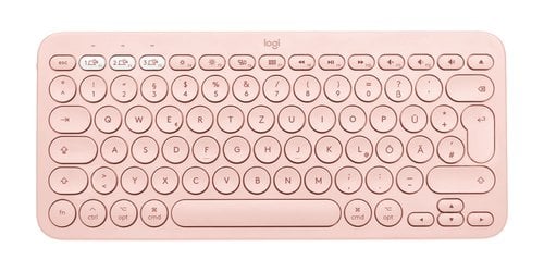 Clavier ordinateur POUR MAC Bluetooth Logitech K380 Multi Device ROSE
