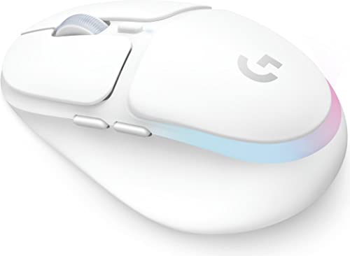 Logitech G705 Souris Gamer Sans Fil, Éclairage RVB LIGHTSYNC Personnalisable, LIGHTSPEED Sans Fil, Connectivité Bluetooth, Légère, PC Mac Ordinateur Portable - Blanc