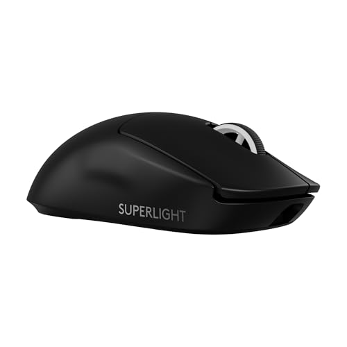 Logitech G PRO X SUPERLIGHT 2 - mouse gaming wireless, mouse Pro-Grade da 60 g 5 pulsanti programmabili, Versione Est Europa,sensore a 44.000 DPI, velocità di aggiornamento di 8 kHz, USB-C,PC Mac-Nero