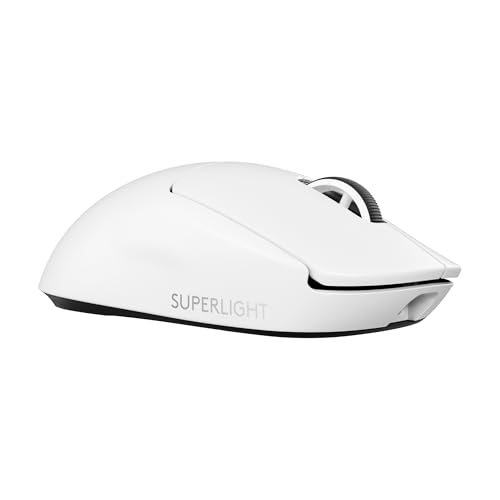 Logitech G PRO X SUPERLIGHT 2, souris gaming sans fil, Est Europe Version, souris Pro-Grade 60 g avec 5 boutons programmables, capteur 44 000 DPI, taux de rapport 8 kHz, recharge USB-C PC Mac - Blanc