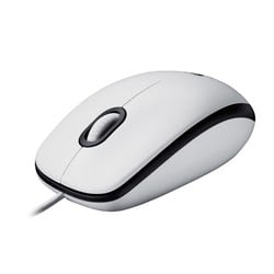 Logitech M100 Souris USB Filaire, 3 Boutons, 1000 PPP, Suivi Optique, Ambidextre, Compatible avec PC, Mac, Ordinateur Portable - Blanc