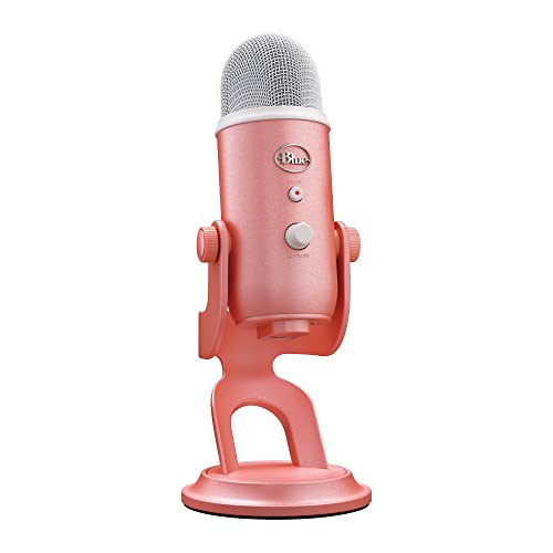 Logitech Creators Blue Yeti Premium USB Gaming Mic Pour Streaming Sur PC Mac, Special Edition, Blue VO!CE Effects, Exclusive Streamlabs Themes, 4 Pickup Patterns, Plug Play - Rose