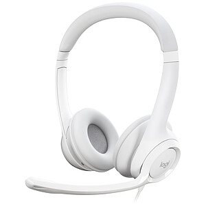 Logitech USB Headset H390 White Casse
