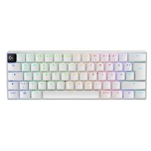 Logitech G Pro X 60 Lightspeed, Clavier Gaming sans Fil, mécanique Ultra Compact TKL 60 pour PC Windows, Blanc, Deutsches QWERTZ-Layout