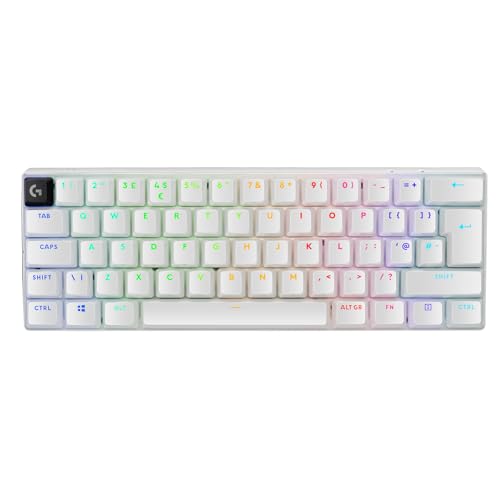 Logitech G Pro X 60 Lightspeed, Clavier Gaming sans Fil, mécanique Ultra Compact TKL 60 pour PC Windows, Blanc, QWERTY UK English Layout