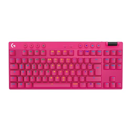 Logitech G Pro X TKL Lightspeed Clavier de Jeu sans Fil - Magenta - DEU - Tactile