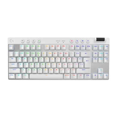 Logitech G Pro X TKL Lightspeed Clavier de Jeu sans Fil - Blanc - US INT'L - Tactile