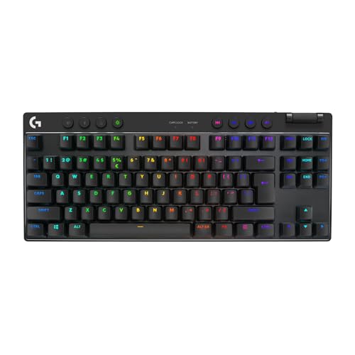 Logitech G Pro X TKL Lightspeed Clavier de Jeu sans Fil - Noir - US INT'L Tactile