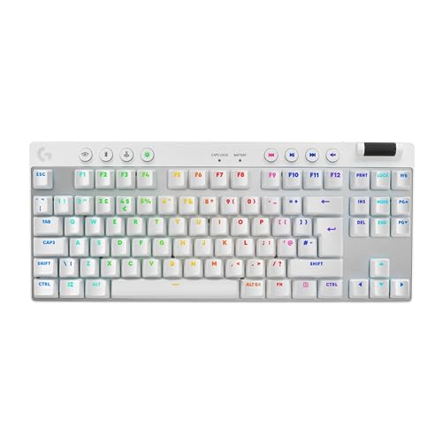 Logitech G Pro X TKL Lightspeed Clavier de Jeu sans Fil - Blanc - UK English Layout - Tactile