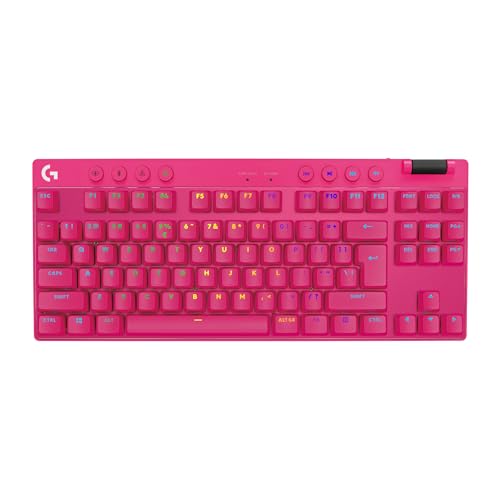 Logitech G Pro X TKL Lightspeed Clavier de Jeu sans Fil - Magenta - US INT'L - Tactile