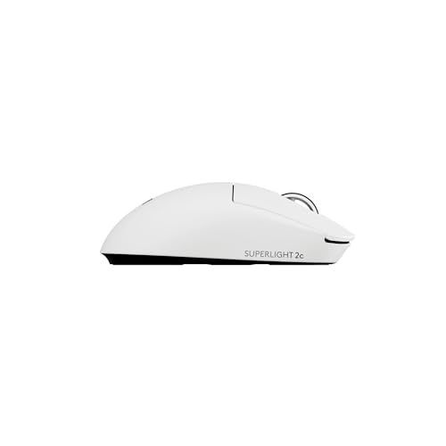 Logitech G Pro X Superlight 2c Lightspeed Souris Gaming sans Fil, Est Europe Version, 8K Polling, légère, 60g, Hero 2, 888 IPS, 44K PPP, 5 Boutons programmables, USB-C, PC Mac - Blanc