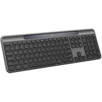 Logitech Signature Slim Solar clavier sans fil alimente par la lumiere solaire et artificielle batterie durable jusqua��a 10 ans touches personnalisables Bluetooth Clavier Francais AZERTY Graphite
