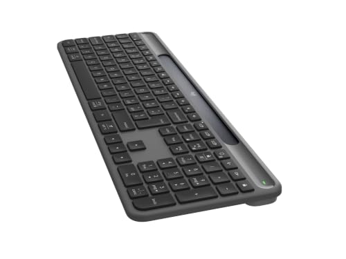 Logitech Signature Slim Solar K980 for Business tastiera Wireless | Digitazione discreta, ricevitore sicuro, Bluetooth, Windows, Mac, QWERTY ITA - Graphite