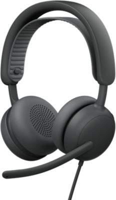Logitech Zone Wired 2 - Casque Anti-Bruit avec ANC Hybride adaptative, USB-C avec Adaptateur USB-A - Graphite