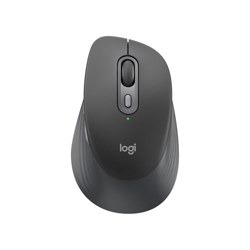 Logitech Signature Comfort M840 L, Souris sans Fil, Souris Bluetooth avec clics Silencieux, SmartWheel, Boutons Personnalisables, compatibilité Multi-appareils pour Windows, macOS, iPadOS - Graphite