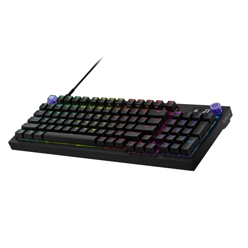 Logitech G316 X 98 Clavier Gaming, fréquence de Rapport de 8 kHz, commutateurs tactiles remplaçables à Chaud, Structure à Joints d'étanchéité, écran matriciel LED et molette