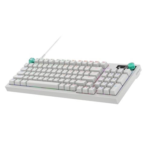Logitech G316 X 98 Clavier Gaming, fréquence de Rapport de 8 kHz, commutateurs tactiles remplaçables à Chaud, Structure à Joints d'étanchéité, écran matriciel LED et molette