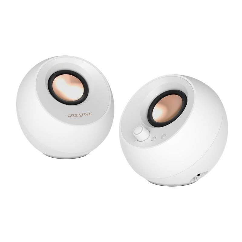 Creative Altavoces Creative de bureau USB-C 20W avec éclairage RGB et entrée auxiliaire