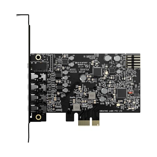 Carte Son Creative Sound Blaster Audigy FX Pro Haute résolution PCI-e avec Son Surround 7.1 Discret et virtuel, et AutoEq pour PC