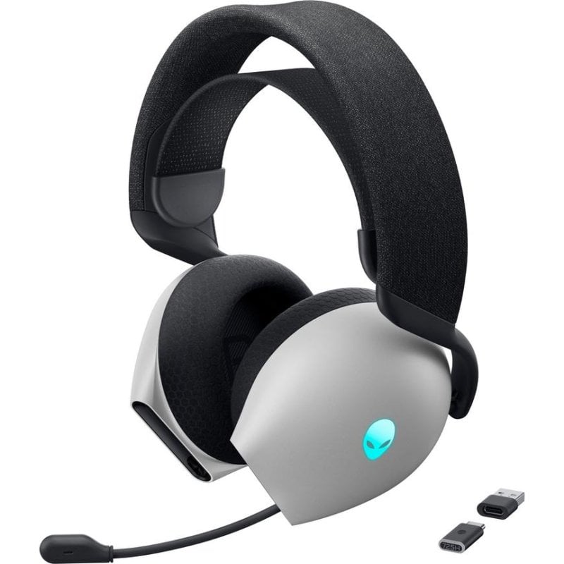 Dell Auriculaires Dell Alienware AW725H sans fil Bluetooth RF Gaming, ANC, micro, RGB, Black White