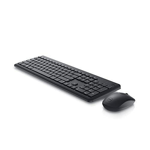Dell KM3322W Clavier QWERTY Britannique Pleine Taille et Souris Sans Fil 1000 DPI Noir