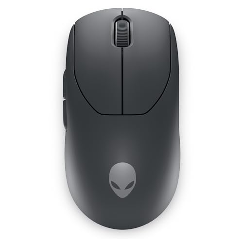 Alienware Pro Souris Gaming Sans Fil, réponse 4 KHz, commutateurs optiques magnétiques, ultralégère 60 g, 120 h d’autonomie, capteur 26 000 PPP, Dark Side of the moon