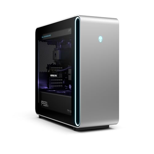 Alienware Gaming Desktop Intel Core Ultra 9-285K, 32 GB DDR5 RAM, 2 TB SSD, NVIDIA GeForce RTX 5080 16 GB GDDR7, Windows 11 Home - Lunar Silver