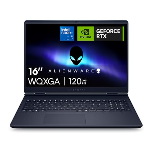 Alienware 16 Aurora PC Portable Gaming AC16250 16 WQXGA écran 120Hz 100 sRGB, Intel Core 7 240H Series 2, NVIDIA GeForce RTX 5060, 16GB RAM, 1TB SSD, Win 11 Home, Clavier rétroéclairé Blanc AZERTY