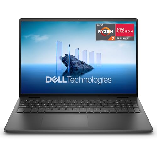 Dell 16 x DC16255 AMD Ryzen 7 250 16 2K (1920x1200) Anti-Glare AMD Radeon 16GB DDR5 RAM 1TB SSD Windows 11 Home AZERTY Backlit Keyboard - Carbon Black