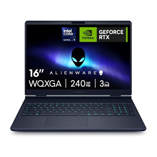 Alienware 16x Aurora PC Portable Gaming AC16251-16 WQXGA 240Hz G-Sync, Intel Core Ultra 9 275HX Series 2, NVIDIA GeForce RTX 5070, 32Go RAM, 1To SSD, Windows 11 Home, Clavier RGB AlienFX Azerty
