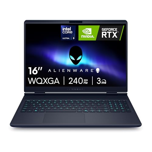 Alienware 16x Aurora Gaming Laptop AC16251 16 WQXGA 240Hz G-Sync Display, Intel Core Ultra 9 275HX Series 2, Nvidia Geforce RTX 5070, 32GB RAM, 1TB SSD, Windows 11 Home, RGB AlienFX QWERTY