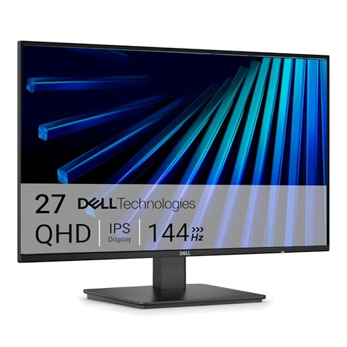 Dell 27 Écran PC - SE2726D, QHD (2560x1440), 144Hz, IPS, 1ms MPRT, AMD FreeSync, 99 sRGB, VESA (100x100mm), DisplayPort, HDMI, Garantie 3 Ans, Noir
