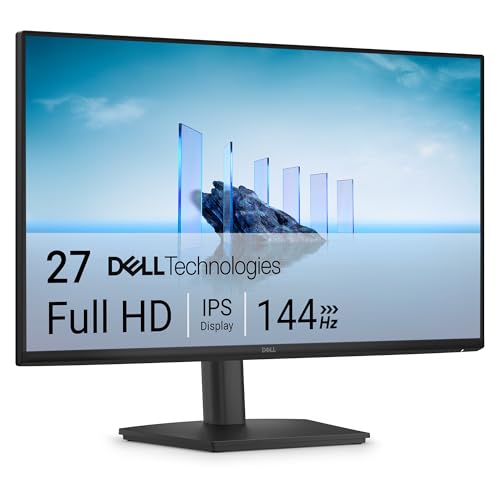 Dell 27 Écran PC - SE2726HS, Full HD (1920x1080), 144Hz, IPS, 1ms MPRT, AMD FreeSync, Réglage en Hauteur, VESA (100x100mm), 2 HDMI, Garantie 3 Ans, Noir