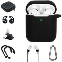 Kit accessoires 7 en 1 pour AirPods 1 2 Black