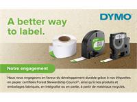 Dymo Cinta Etiqueta DYMO D1 Poliester 24mm x 7m Black sur White Résistante Eau UV