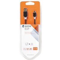 Câble USB-A Mini USB mâle mâle - 2m - Anthracite