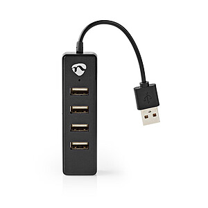 Nedis Hub USB A vers 4x Ports USB A UHUBU2420BK
