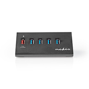 Nedis Hub a 5 ports avec port de chargement QC 3 0
