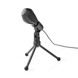 Nedis Microphone filaire double condensateur Tripod USB
