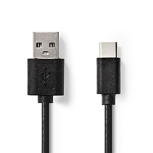 Nedis Cable USB C USB A 2 m Black