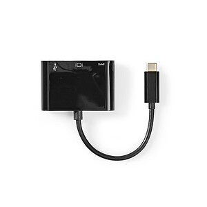 Nedis Cable adaptateur USB C Male USB A Femelle USB C Femelle Sortie HDMI