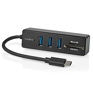 Nedis Hub USB C 3 0 Lecteur carte micro SD
