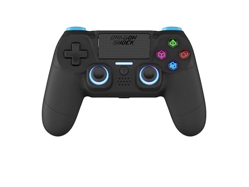 DragonShock - Manette sans fil Bluetooth MIZAR Noire pour PS4, PC et Mobile