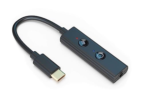 Creative Sound Blaster Play!4 Adaptateur Audio Haute Resolution DAC USB C Carte Son Externe Compatible avec Windows Mac PC PS4 Casques Ecouteurs
