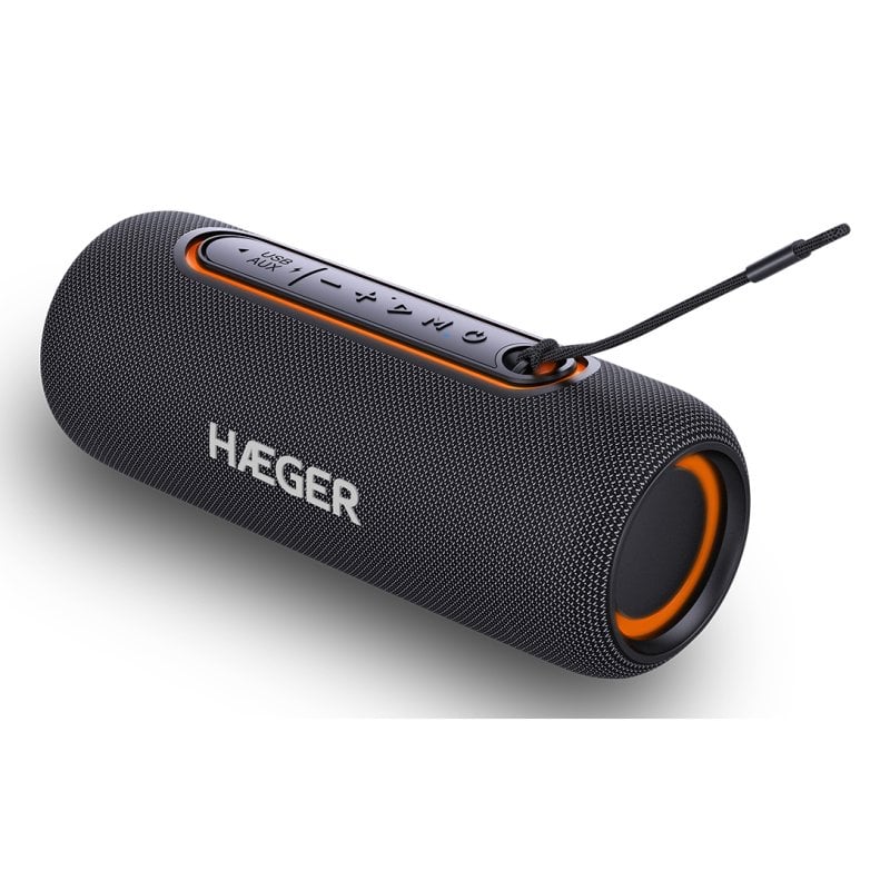 haeger Enceintes Bluetooth portables sans fil Haeger 10 W, 2 000 mAh, robustes et stéréo