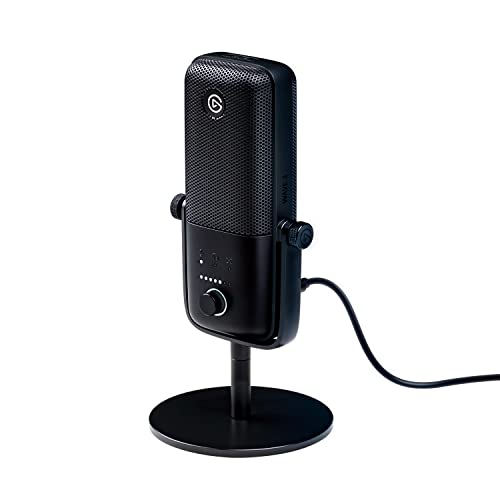 Elgato Wave 3 - Micro à condensateur USB de qualité studio pour streaming, podcasts, gaming et télétravail, logiciel de mixage gratuit, plug-ins d'effets, anti-distorsion, plug play sur Mac et PC