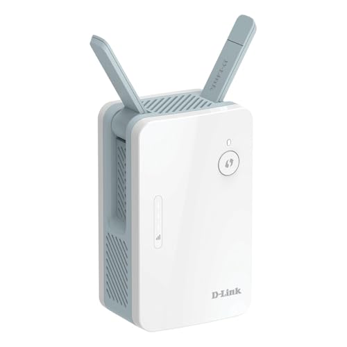 D-Link E15 Répéteur WiFi Mesh Eagle Pro AI AX1500, Wi-FI Booster, Répéteur, Hotspot avec Port Gigabit, MU-MIMO, OFDMA, AI-Powered, Indicateur de Signal, Plug and Play, WPS, WPA3