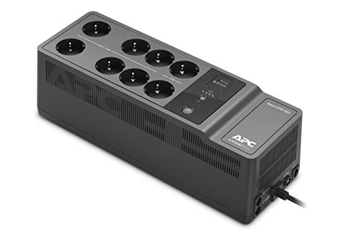 APC Back-UPS Essential - BE650G2-GR - 650VA, 230V, 1 USB Charging Port, 8 Schuko outlets (2 Surge)