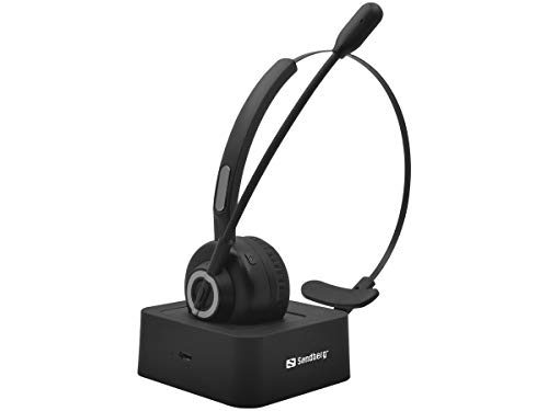 Sandberg Bluetooth Office Headset Pro Monophonique Bandeau Noir - Casques audio (Centre d'appel Bureau, Monophonique, Bandeau, Noir, Sans fil, 2.4 - 2.4835 GHz)