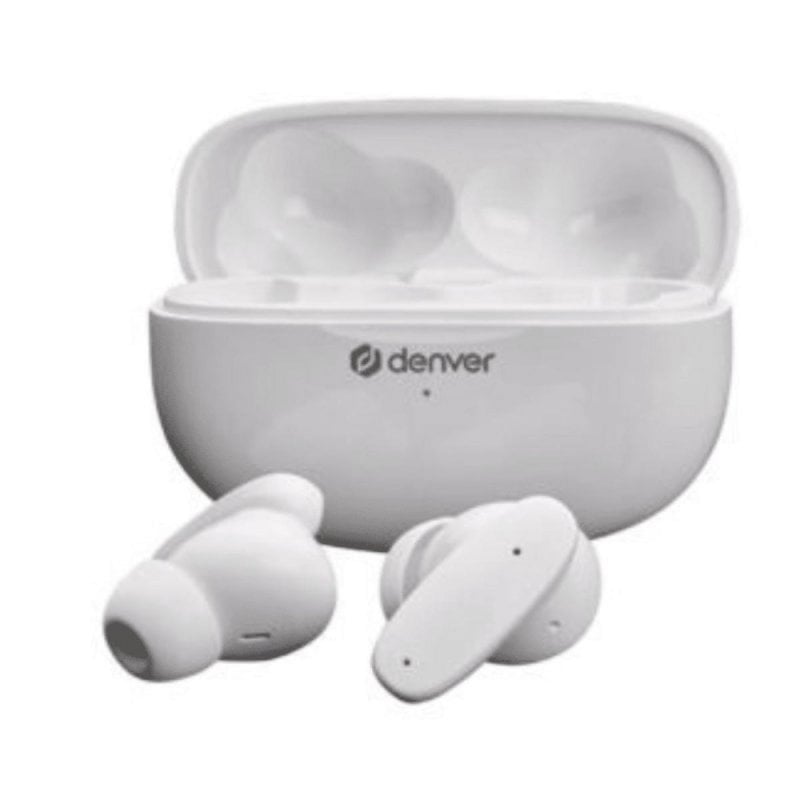 Denver Casque sans fil Bluetooth 5.3 à réduction de bruit Denver avec 4 microphones (White)